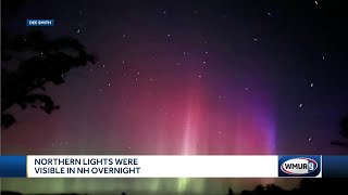 Northern lights visible in NH overnight [upl. by Ytomit331]