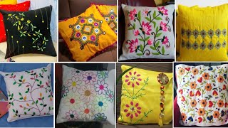 embroidery cushion cover design  cushion cover design with Embroidery  Handmade embroidery cushion [upl. by Vijar]