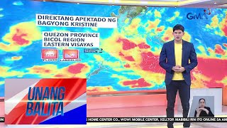 Bagyong KristinePH malawak ang kaulapang dala October 21 2024  Unang Balita [upl. by Zaneta]