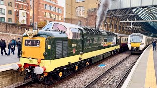 DELTIC at Kings Cross with MULTIPLE Engine Starts [upl. by Drabeck]