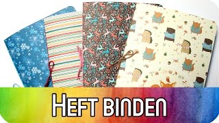 DIY Basics  Buchbinden für Anfänger Einfaches Heft binden  kreativBUNT [upl. by Noivart412]