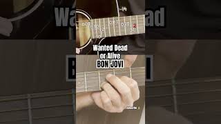 Bon Jovi  Wanted Dead or Alive guitar tutorial [upl. by Walls]