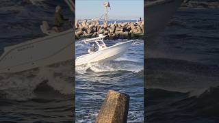 Sea Fox Boat Hits A Big One On Its Way To The Point Pleasant Beach Ocean [upl. by Adnauqal79]