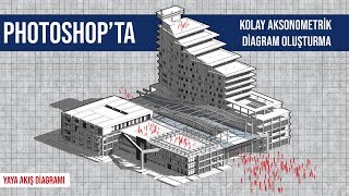 Photoshopta Kolay Aksonometrik Diagram Oluşturma [upl. by Yelkrab]