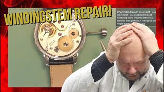 How to repair the crown and winding stem of your vintage watch  Fast track reedit [upl. by Crin749]