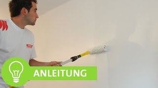 Wand weiß streichen  Decke weiß streichen Anleitung und Tipps [upl. by Nerradal501]