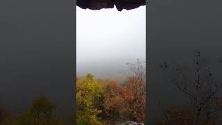 Thunderbird Shelter tough hike steep ozarks arkansas fall autumn fog [upl. by Alyl]