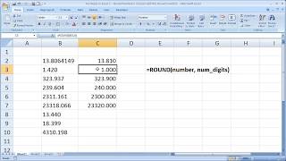 Formulas in Excel 1  Round Numbers in Excel with Round Function to the Nearest Decimal or Integer [upl. by Irbua]