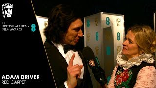 Adam Driver on BlacKkKlansman  Red Carpet Interview  EE BAFTA Film Awards 2019 [upl. by Lapo]