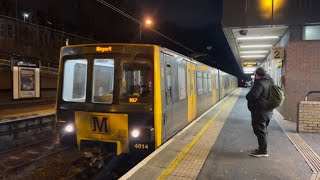 Tyne and Wear Metro Trains at South Gosforth Night [upl. by Ylra]