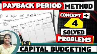 1 Capital Budgeting techniques  Payback Period Method  in Financial Management  by kauserwise® [upl. by Koetke525]