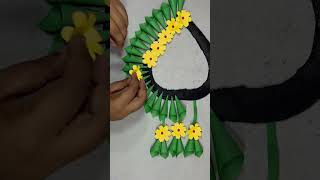 DIY Flower Wall Hanging WallDecoration PaperWallHanging papercrafts [upl. by Aruabea]