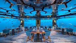 Underwater restaurant in the Maldives  Surreal fine dining experience [upl. by Anirahc]