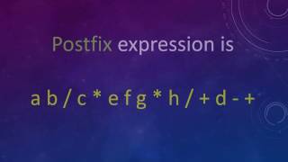 Postfix to Infix Example [upl. by Kopp]