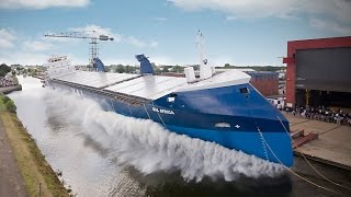 7 Awesome Ship Side Launch Videos [upl. by Kiki]