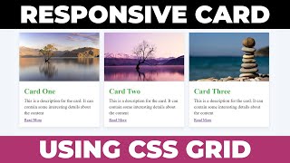 How To Make Responsive Cards In HTML  HTML CSS Responsive Cards [upl. by Raila]