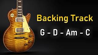 Melodic Rock Pop BACKING TRACK G Major  72 BPM  Guitar Backing Track [upl. by Oaht]