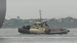 Tug SVITZER KENT indirect towing for oocl japan 91117 [upl. by Iborian]