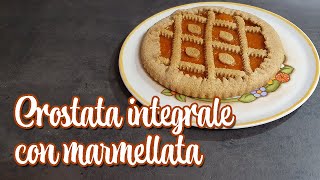 Crostata integrale con marmellata  pasta frolla integrale  senza burro [upl. by Tuinenga]