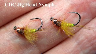 Tying a CDC Dark Pardo Jig Head Euro Nymph by Davie McPhail [upl. by Niltag835]