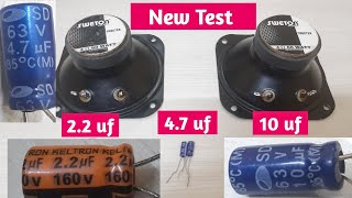 Tweeter capacitor comparison  22 uf  47 uf  10 uf [upl. by Lessard]