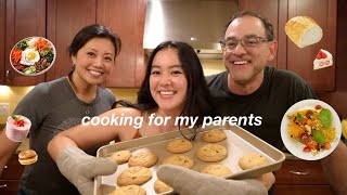 COOKING FOR MY PARENTS for a FULL DAY🍓🍜 family vlog [upl. by Kandace495]