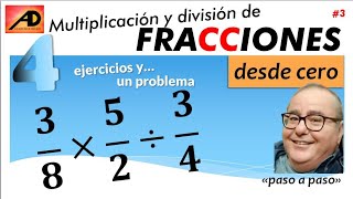 PRODUCTO y COCIENTE de FRACCIONES 3 ACADEMIADIEGO [upl. by Birch447]