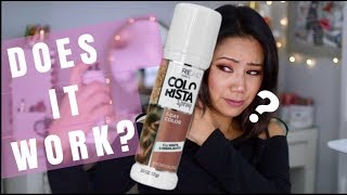 LOREAL COLORISTA SPRAY REVIEW amp DEMO  DOES IT WORK ON DARK HAIR  1 DAY COLOR  ROSE GOLD [upl. by Ethel808]