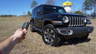 2018 Jeep Wrangler Sahara JL Start Up Walkaround Test Drive and Review [upl. by Ahselyt]