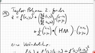 223 Extrema von Funktionen zweier Veränderlicher HesseMatrix [upl. by Namrak]