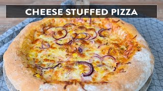 Cheese Stuffed Crust Pizza  Easy Recipe [upl. by Chara630]