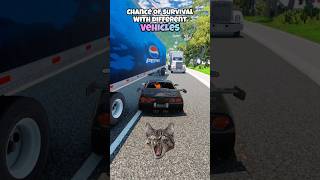 Chance of survival with different vehicles beamng beamngdrive game gameplay gaming beamngcrash [upl. by Ellenrahs]