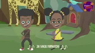 Bonjour Papa Salut Maman French greetings song with English meaning for Kids [upl. by Martella]