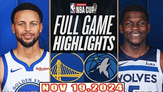 Minnesota Timberwolves vs Golden State Warriors FULL GAME Highlights Nov 192024 NBA Season 202425 [upl. by Reinaldos67]