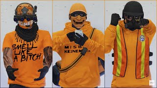 GTA 5  5 Easy Tryhard Outfits Tutorial 56 Orange Outfits 2022 [upl. by Goldsmith]