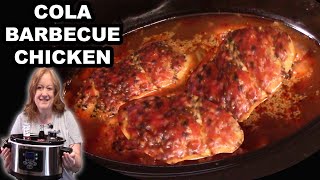 COLA BARBECUE CHICKEN in Slow Cooker A Crockpot Dump N Go Recipe [upl. by Haikan]