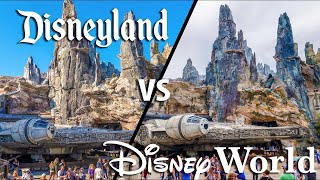 Top 7 Disney World vs Disneyland Details  Star Wars Galaxys Edge [upl. by Enelyk]