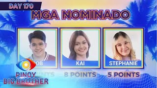 Day 170 Second Nomination Night Official Tally Of Votes  PBB Kumunity [upl. by Dulcia]