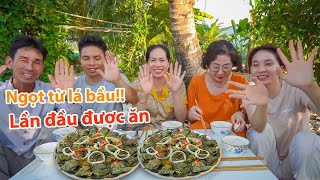 1418 MẸ CHỒNG LẦN ĐẦU TRẢI NGHIỆM ĂN THỊT VỊT BẰM HẤP LÁ BẦU THIỆT NGON [upl. by Eirol]