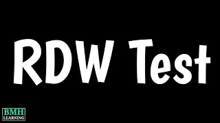 RDW Test  Red Cell Distribution Width Test  RBC Indices  RDW And MCV Comparison [upl. by Inavihs293]