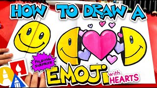 How To Draw An Emoji Folding Surprise With Hearts Inside [upl. by Huan]