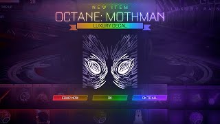 I GOT THE NEW MOTHMAN DECAL IN ROCKET LEAGUE  BEST DECAL [upl. by Iives418]