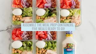 Weight Watchers Chicken Cobb Salad Meal Prep Recipe Video [upl. by Nelle]