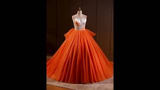 Elegant Orange Pearl Prom Dresses [upl. by Camilla534]