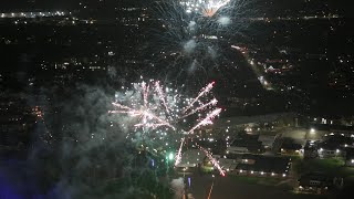 Downend around Table Firework Display 2024 from above DJI Air 3S [upl. by Innad]