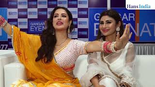 Mumbai Mouni Roy amp Puja Banerjee Seeking Maa Durga’s blessings at Goregaon Durga Mahotsav 2024 [upl. by Filomena]