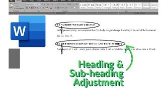 How to Align Misaligned Bullet and Numbering headings and subheadings in Microsoft Word  QUICK [upl. by Anaed]