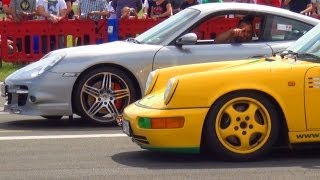 Porsche 911 Turbo 997 vs Porsche 964 RS  14 Mile Drag Race Viertelmeile Rennen [upl. by Annor145]