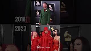 Sam Smith grammys 2018 vs grammys 2023 🏆Music speciimen samsmith celebrity beforeafter [upl. by Elsa]