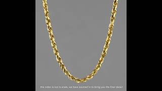 9ct Yellow Gold Italian Diamond Cut Solid Rope Chain  2mm [upl. by Hsara60]